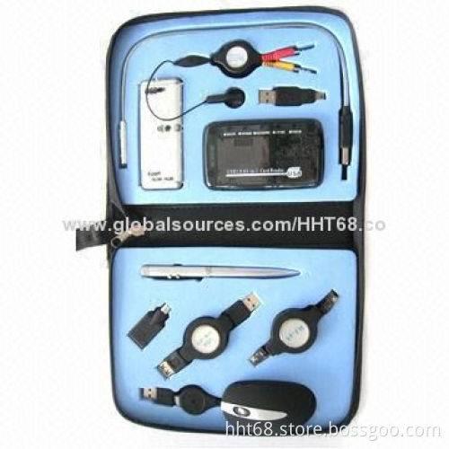 Computer USB Travel Tool Kits, Retractable 3-D Optical Mouse, Ideal for Promotional GiftsNew